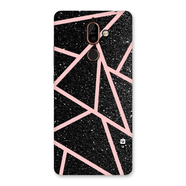 Concrete Black Pink Stripes Back Case for Nokia 7 Plus