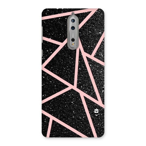 Concrete Black Pink Stripes Back Case for Nokia 8