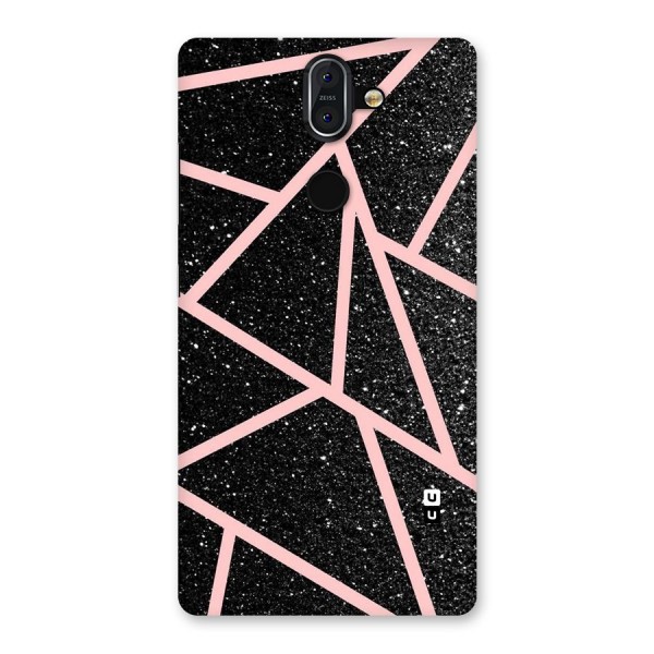 Concrete Black Pink Stripes Back Case for Nokia 8 Sirocco