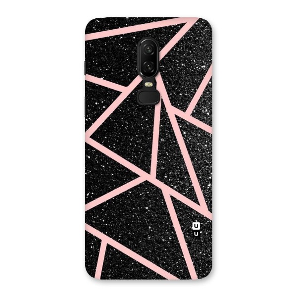 Concrete Black Pink Stripes Back Case for OnePlus 6