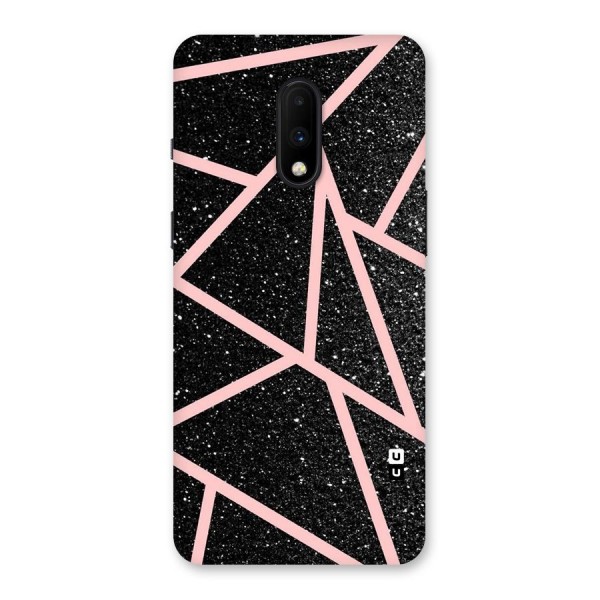 Concrete Black Pink Stripes Back Case for OnePlus 7