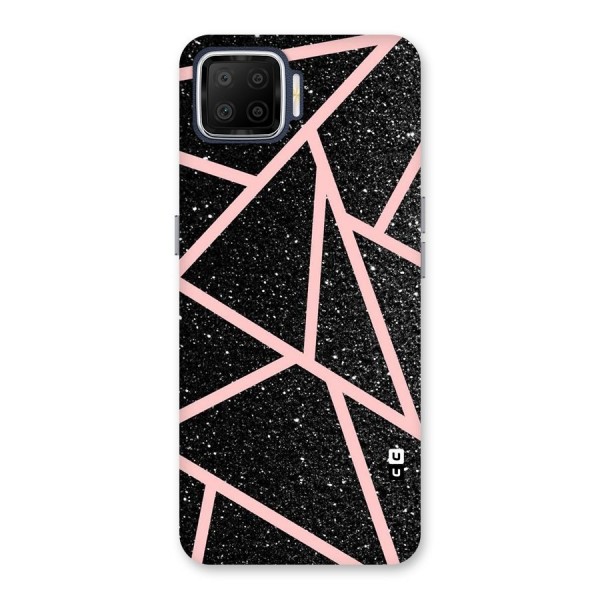 Concrete Black Pink Stripes Back Case for Oppo F17