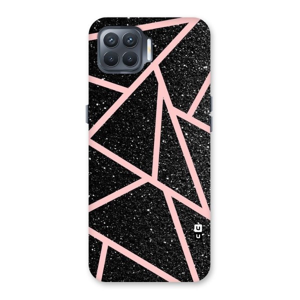 Concrete Black Pink Stripes Back Case for Oppo F17 Pro