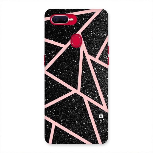 Concrete Black Pink Stripes Back Case for Oppo F9 Pro