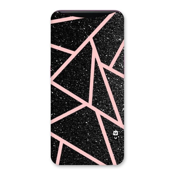 Concrete Black Pink Stripes Back Case for Oppo Find X