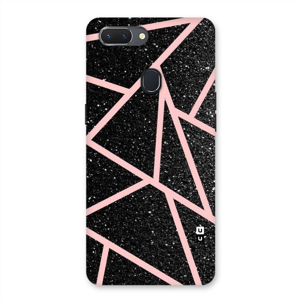 Concrete Black Pink Stripes Back Case for Oppo Realme 2