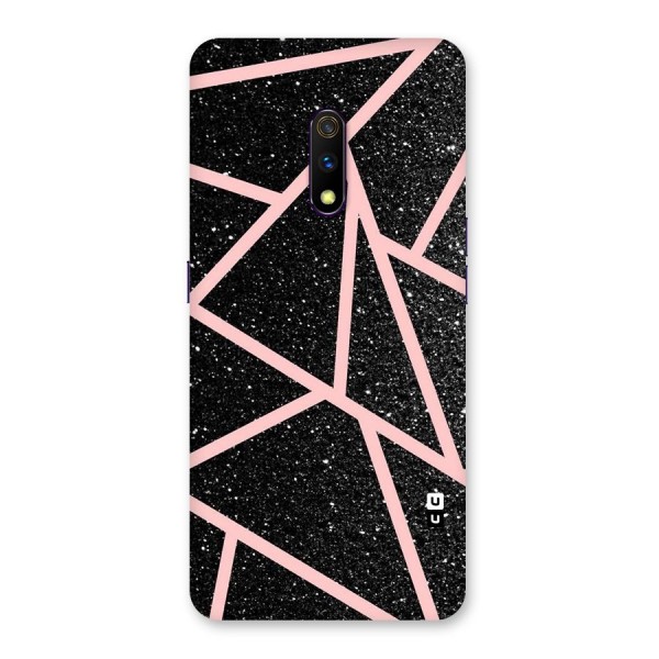 Concrete Black Pink Stripes Back Case for Realme X