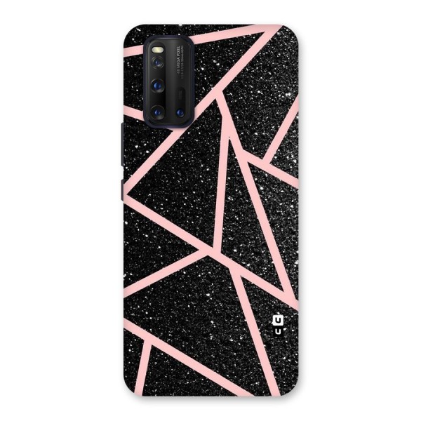 Concrete Black Pink Stripes Back Case for Vivo iQOO 3