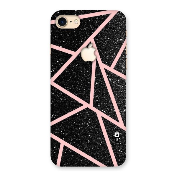 Concrete Black Pink Stripes Back Case for iPhone 7 Apple Cut