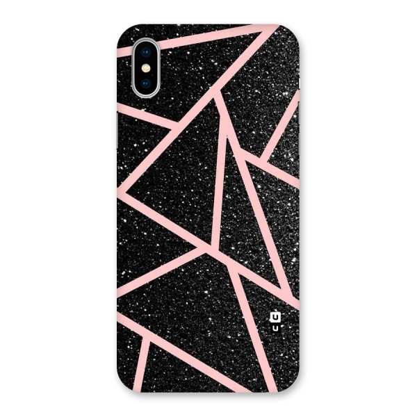 Concrete Black Pink Stripes Back Case for iPhone XS