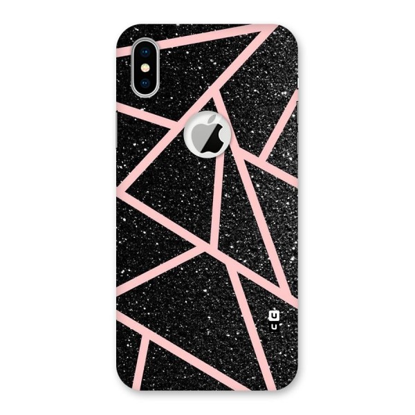 Concrete Black Pink Stripes Back Case for iPhone X Logo Cut