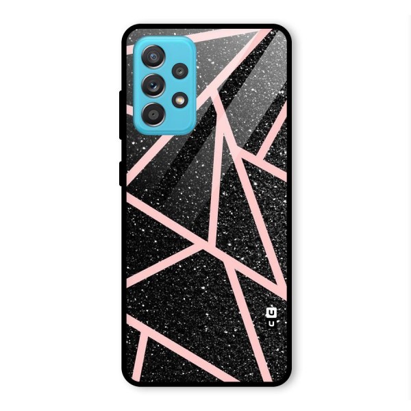 Concrete Black Pink Stripes Glass Back Case for Galaxy A52s 5G