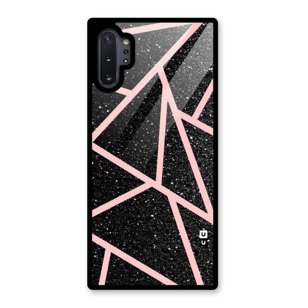 Concrete Black Pink Stripes Glass Back Case for Galaxy Note 10 Plus