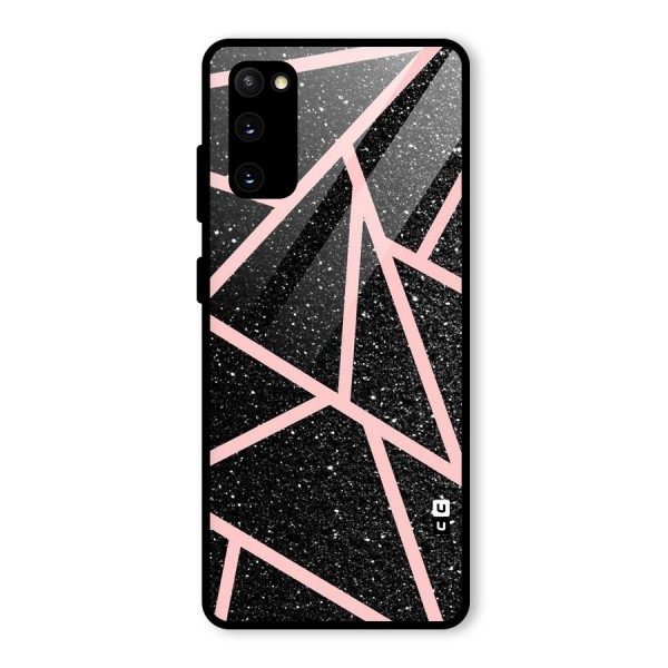 Concrete Black Pink Stripes Glass Back Case for Galaxy S20 FE 5G