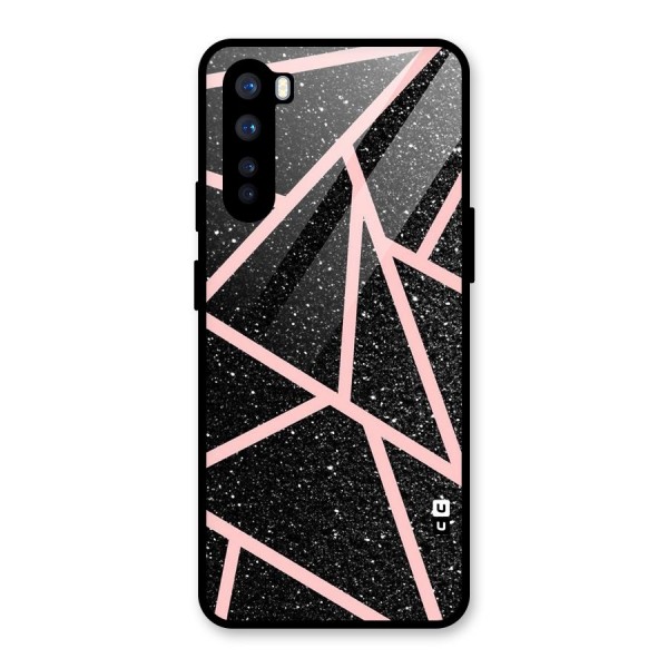 Concrete Black Pink Stripes Glass Back Case for OnePlus Nord