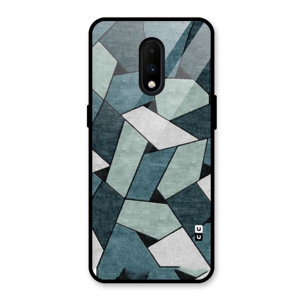 Concrete Green Abstract Glass Back Case for OnePlus 7