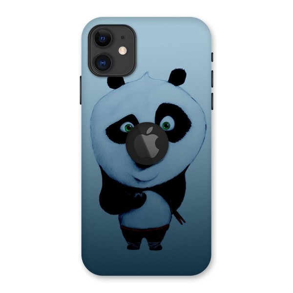 Confused Cute Panda Back Case for iPhone 11 Logo Cut