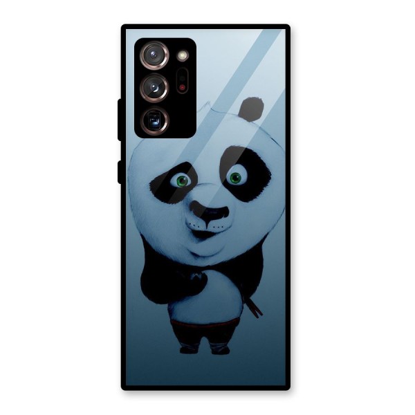 Confused Cute Panda Glass Back Case for Galaxy Note 20 Ultra