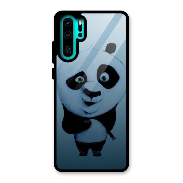 Confused Cute Panda Glass Back Case for Huawei P30 Pro