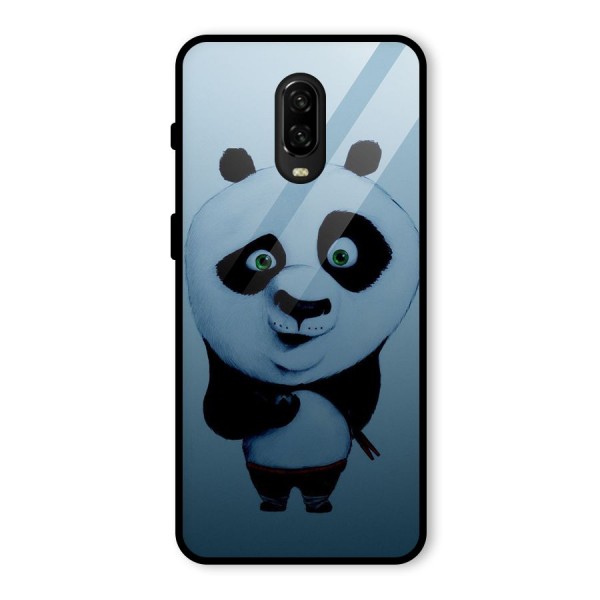 Confused Cute Panda Glass Back Case for OnePlus 6T