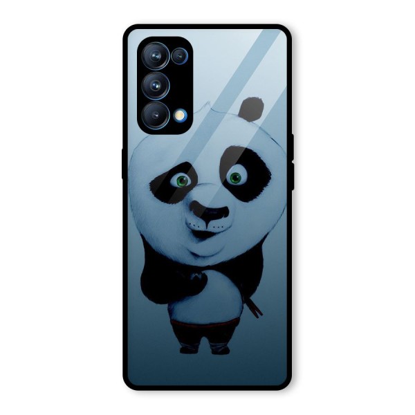 Confused Cute Panda Glass Back Case for Oppo Reno5 Pro 5G