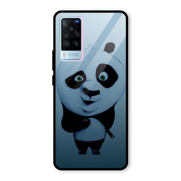Confused Cute Panda Glass Back Case for Vivo X60