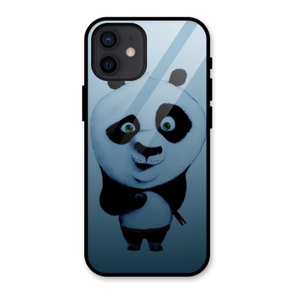 Confused Cute Panda Glass Back Case for iPhone 12