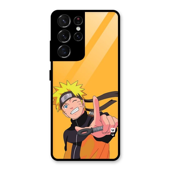 Cool Aesthetic Naruto Glass Back Case for Galaxy S21 Ultra 5G