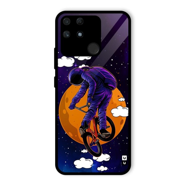 Cool Astro Cyclist Glass Back Case for Realme Narzo 50A