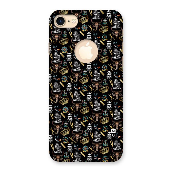 Cool Barber Pattern Back Case for iPhone 7 Logo Cut
