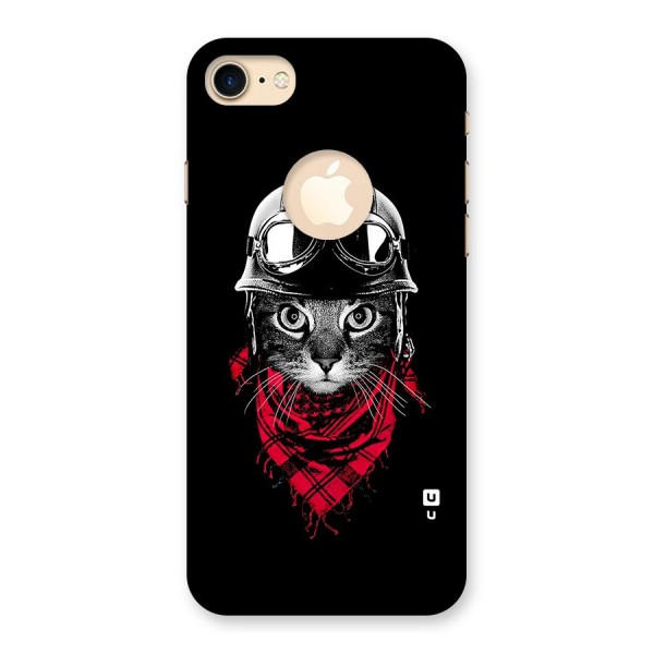 Cool Biker Cat Back Case for iPhone 7 Logo Cut