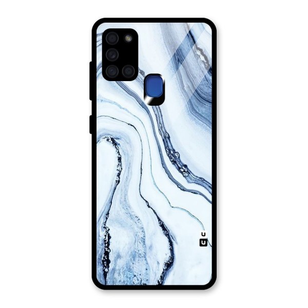 Cool Marble Art Glass Back Case for Galaxy A21s