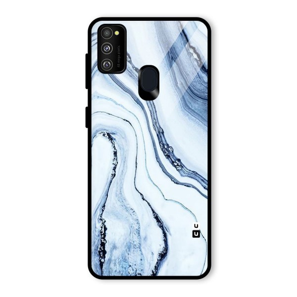 Cool Marble Art Glass Back Case for Galaxy M21