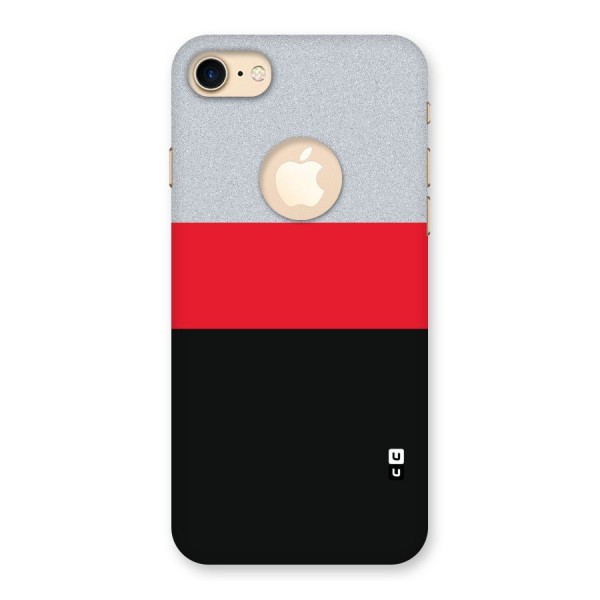 Cool Melange Stripe Back Case for iPhone 8 Logo Cut