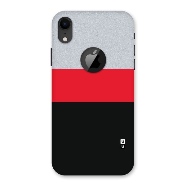 Cool Melange Stripe Back Case for iPhone XR Logo Cut