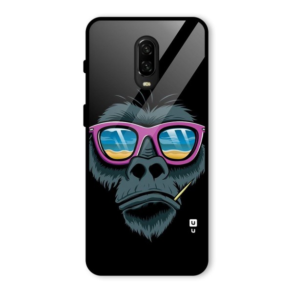 Cool Monkey Beach Sunglasses Glass Back Case for OnePlus 6T