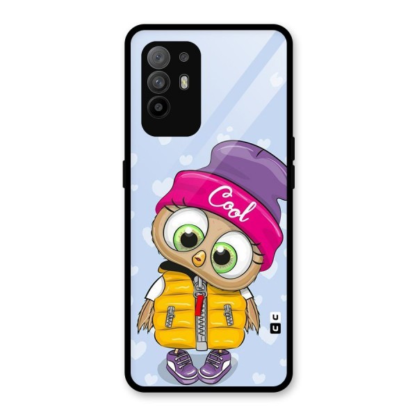 Cool Owl Glass Back Case for Oppo F19 Pro Plus 5G