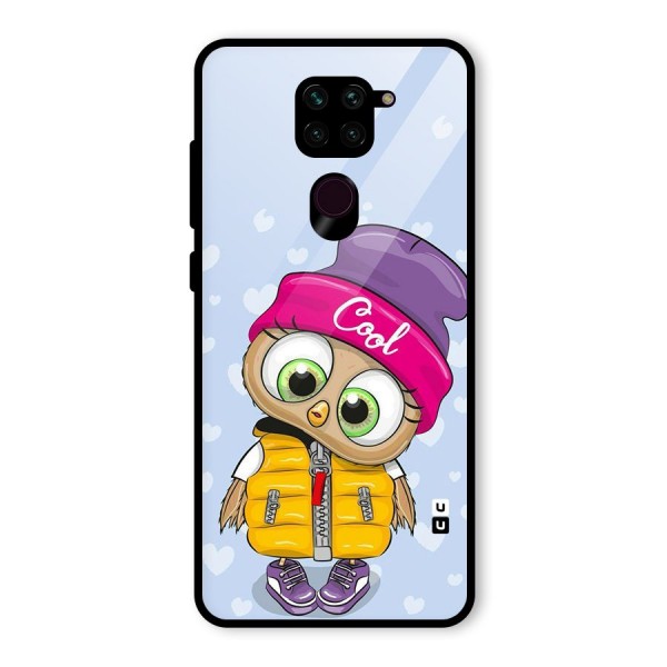 Cool Owl Glass Back Case for Redmi Note 9