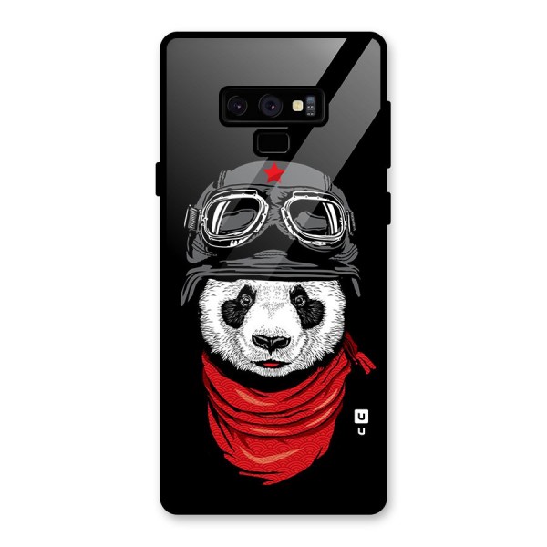 Cool Panda Soldier Art Glass Back Case for Galaxy Note 9