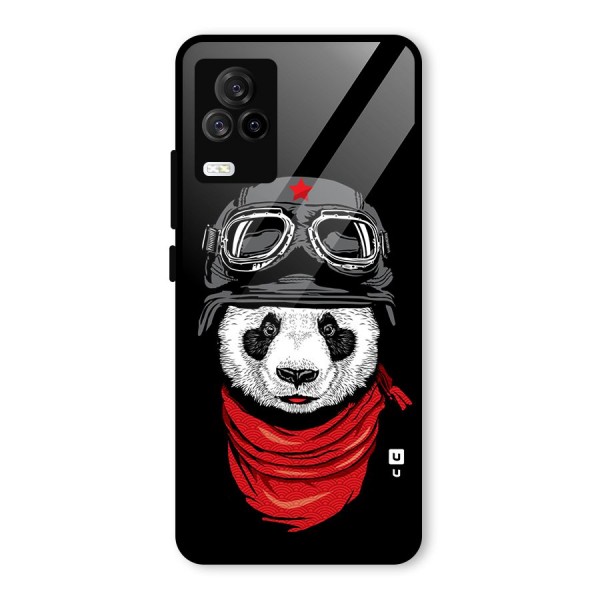 Cool Panda Soldier Art Glass Back Case for Vivo iQOO 7 Legend 5G