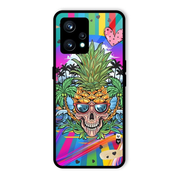 Cool Pineapple Skull Glass Back Case for Realme 9 Pro Plus 5G