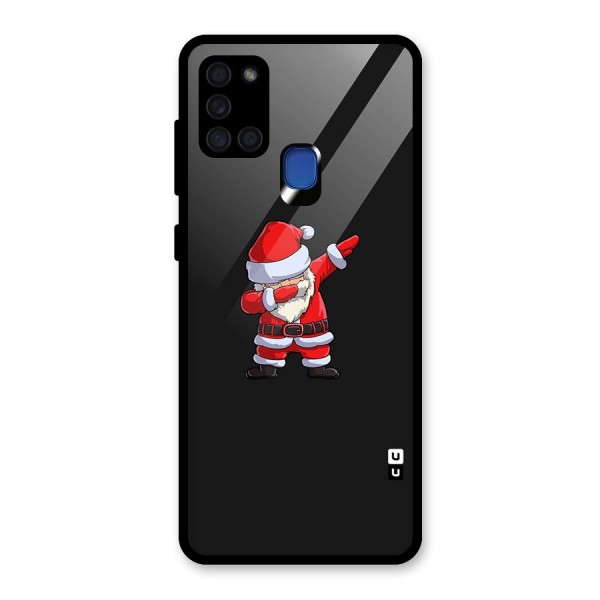 Cool Santa Dab Glass Back Case for Galaxy A21s