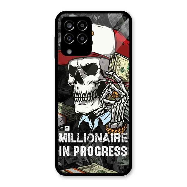 Cool Skull Millionaire In Progress Glass Back Case for Galaxy M33