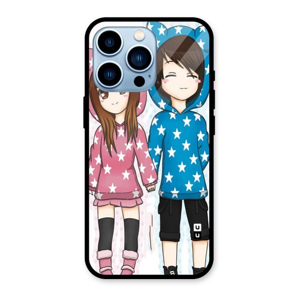 Couple In Stars Glass Back Case for iPhone 13 Pro