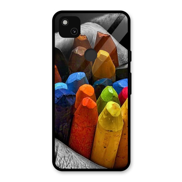Crayons Beautiful Glass Back Case for Google Pixel 4a