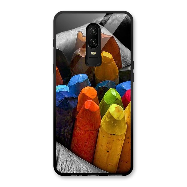 Crayons Beautiful Glass Back Case for OnePlus 6