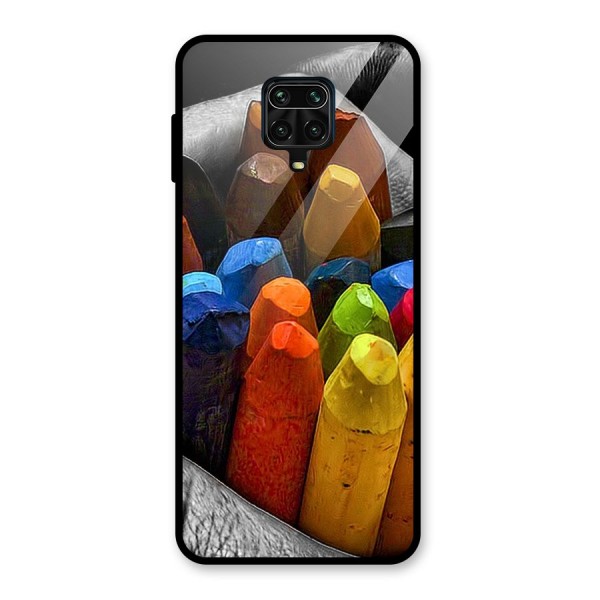 Crayons Beautiful Glass Back Case for Redmi Note 9 Pro Max