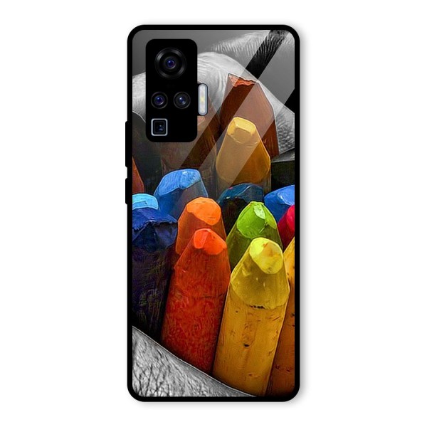 Crayons Beautiful Glass Back Case for Vivo X50 Pro