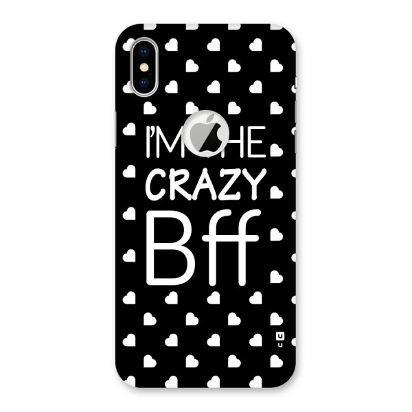 Crazy Bff Back Case for iPhone X Logo Cut