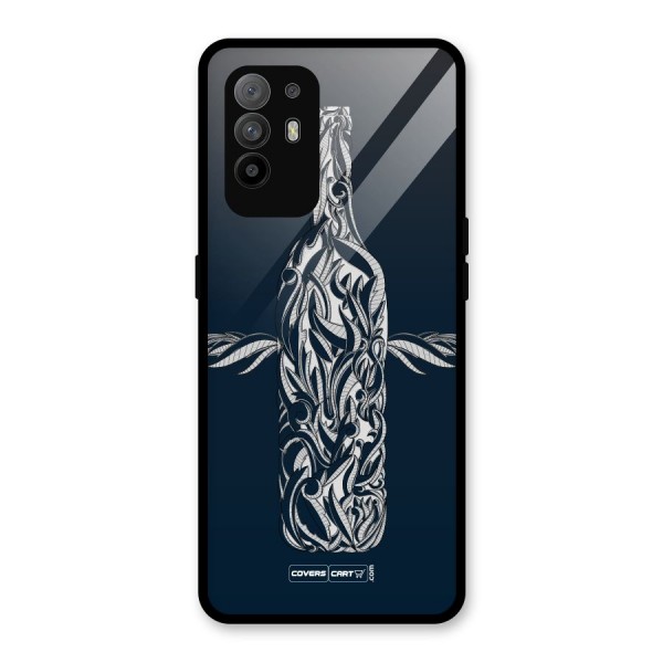 Creative Bottle Glass Back Case for Oppo F19 Pro Plus 5G